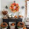 20 Inch Fall Wreath for Front Door, Fall Decor Autumn Maple Leaves Pumpkin Pine Cone Berries Wreath, Fall Decorations for Harvest Thanksgiving Halloween Farmhouse Home Outside Window Wall